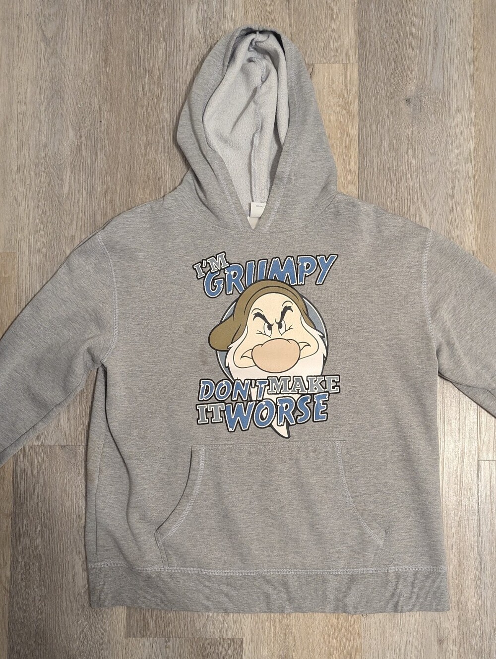 Grumpy Graphic Gray Hoodie - "I'm Grumpy Don't Make It Worse"